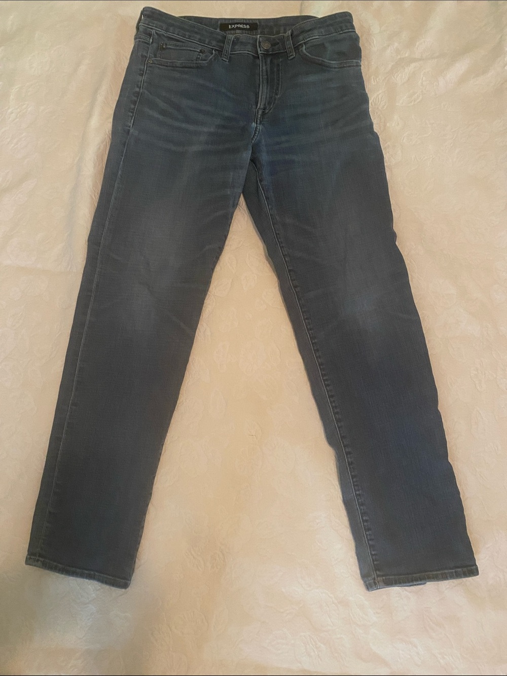 Express Men’s Slim Straight Jeans - Dark Blue